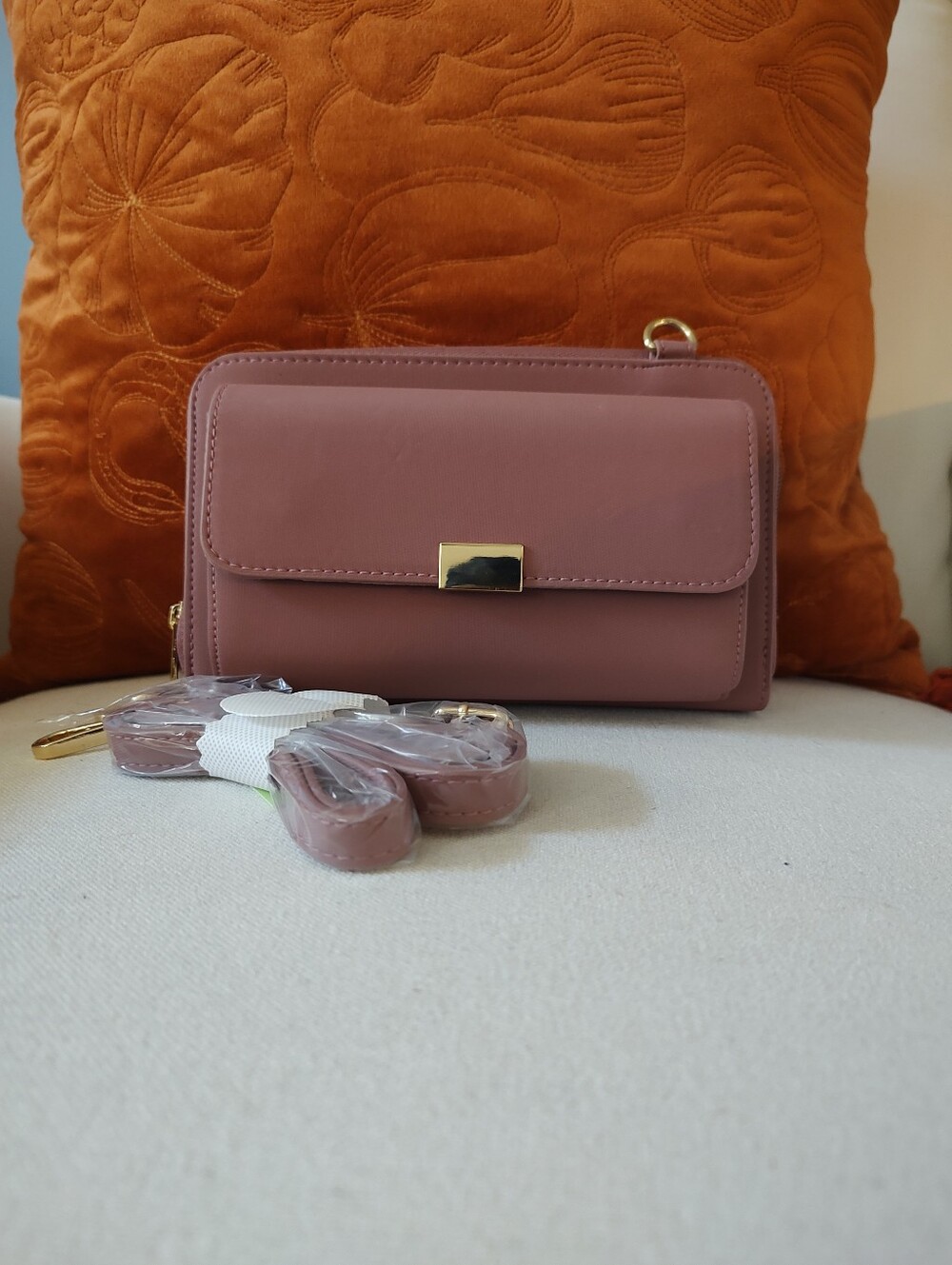 New Save The Girls Crossbody with Gold Hardware